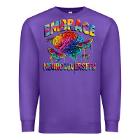 Purple Embrace neurodiversity Autism Premium Sweatshirt - FaDigitalArtStudio