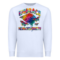 White Embrace neurodiversity Autism Premium Sweatshirt - FaDigitalArtStudio