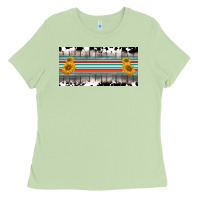 Matcha western cowhide serape sunflower mama license plate Ladies Tee - BarkalooDesign
