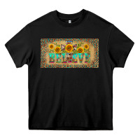 Black western believe leopard aztek license plate template Heavy Core Tee - BarkalooDesign
