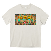 Cream western believe leopard aztek license plate template Heavy Core Tee - BarkalooDesign