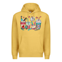 Antique Gold teacher coffee cups Premium Hoodie - OliviaCreatesArt