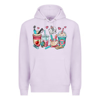 Lilac teacher coffee cups Premium Hoodie - OliviaCreatesArt