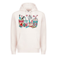 Pale Pink teacher coffee cups Premium Hoodie - OliviaCreatesArt