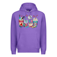 Purple teacher coffee cups Premium Hoodie - OliviaCreatesArt