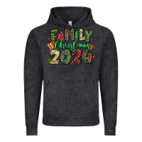 Vintage Black family christmas 2024 Vintage Hoodie - MaliasSmallBusiness