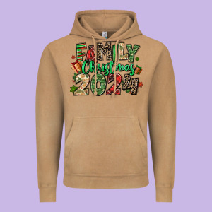 Family Christmas 2024 Vintage Hoodie Designed By Maliassmallbusiness