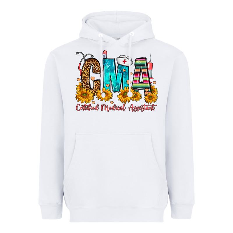 Cma Certified Medical Assistant Heavyweight Hoodie by FaDigitalArtStudio | Teevron