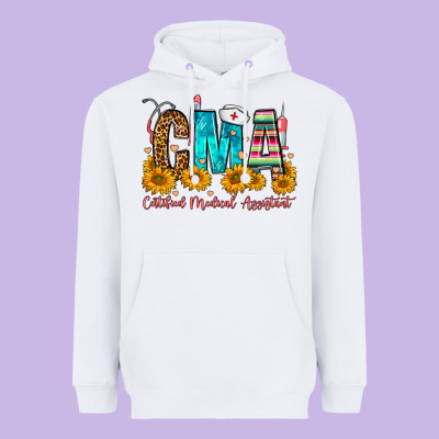 Cma Certified Medical Assistant Heavyweight Hoodie Designed By Fadigitalartstudio