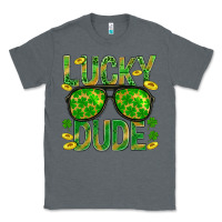 Charcoal Heather Lucky Dude St Patricks Classic Tee - BundleAndBundleShop