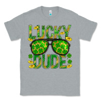 Heather Grey Lucky Dude St Patricks Classic Tee - BundleAndBundleShop