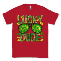 Red Lucky Dude St Patricks Classic Tee - BundleAndBundleShop