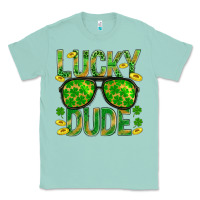Seafoam Lucky Dude St Patricks Classic Tee - BundleAndBundleShop