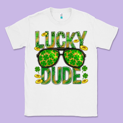 Lucky Dude St Patricks Classic Tee Designed By Bundleandbundleshop