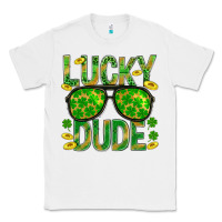 White Lucky Dude St Patricks Classic Tee - BundleAndBundleShop