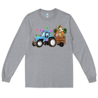 Heather Grey easter tracktor bunny carrot flowers  egg Long Sleeve Tee - RanaPortraitStore