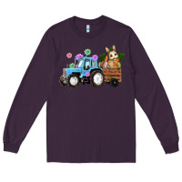 Plum easter tracktor bunny carrot flowers  egg Long Sleeve Tee - RanaPortraitStore