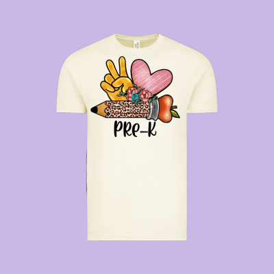 Peace Love Pre K Vintage Tee Designed By Jahusdesignshop