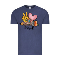 Vintage Denim peace love pre k Vintage Tee - JahusDesignShop