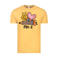 Vintage Mustard peace love pre k Vintage Tee - JahusDesignShop