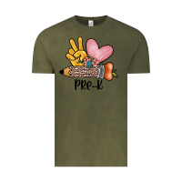 Vintage Olive peace love pre k Vintage Tee - JahusDesignShop