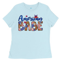 Baby Blue american babe Ladies Tee - LillyAllenDesigns