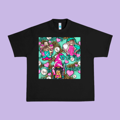 Hairdresser Gnomes With Hearts And Pearls With Leopard Urban Heavy Tee Designed By Bundleandbundleshop