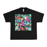 Black Hairdresser Gnomes With Hearts And Pearls With Leopard Urban Heavy Tee - BundleAndBundleShop