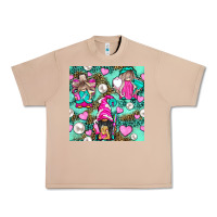 Burro Hairdresser Gnomes With Hearts And Pearls With Leopard Urban Heavy Tee - BundleAndBundleShop