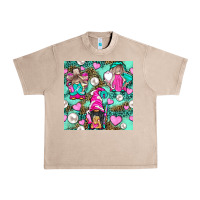 French Oak Hairdresser Gnomes With Hearts And Pearls With Leopard Urban Heavy Tee - BundleAndBundleShop