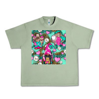 Oil Green Hairdresser Gnomes With Hearts And Pearls With Leopard Urban Heavy Tee - BundleAndBundleShop