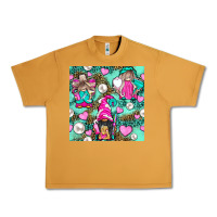Peanut Butter Hairdresser Gnomes With Hearts And Pearls With Leopard Urban Heavy Tee - BundleAndBundleShop
