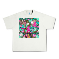 Pistachio Hairdresser Gnomes With Hearts And Pearls With Leopard Urban Heavy Tee - BundleAndBundleShop