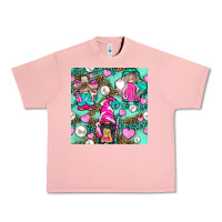 Salmon Hairdresser Gnomes With Hearts And Pearls With Leopard Urban Heavy Tee - BundleAndBundleShop