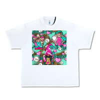 White Hairdresser Gnomes With Hearts And Pearls With Leopard Urban Heavy Tee - BundleAndBundleShop