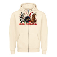Sandshell merry christmas heifer cow gnomies Zipper Hoodie - CowGirlArtShop