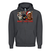 Smoke merry christmas heifer cow gnomies Zipper Hoodie - CowGirlArtShop