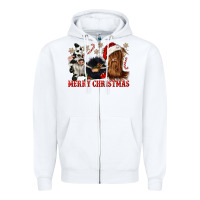 Merry Christmas Heifer Cow Gnomies Zipper Hoodie | Teevron