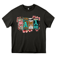 Asphalt license letters floral mama Heavy Core Tee - Jasminsmagicworld