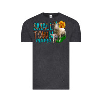 Vintage Black Small Town Mama With Sheeps Vintage Tee - BundleAndBundleShop