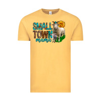 Vintage Mustard Small Town Mama With Sheeps Vintage Tee - BundleAndBundleShop