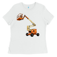 White Boom Lift Ladies Tee - LillyAllenDesigns