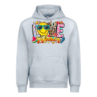 Heather Grey Love Summer Urban Hoodie - CowhideDigitalArt