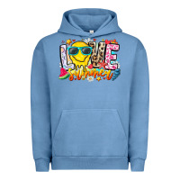 Pigment Pebble Blue Love Summer Urban Hoodie - CowhideDigitalArt