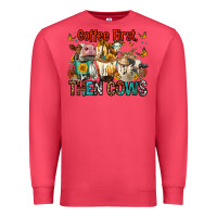 Cardinal Coffee First Then Cows Premium Sweatshirt - FaDigitalArtStudio