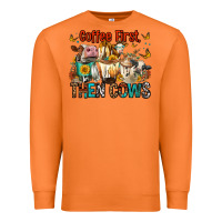 Carrot Coffee First Then Cows Premium Sweatshirt - FaDigitalArtStudio