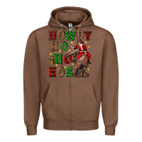 Chestnut howdy ho ho hos christmas Zipper Hoodie - CowGirlArtShop