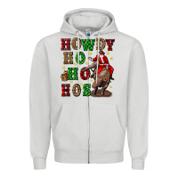 Dove Grey howdy ho ho hos christmas Zipper Hoodie - CowGirlArtShop