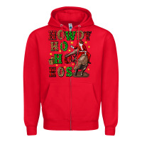 Red howdy ho ho hos christmas Zipper Hoodie - CowGirlArtShop