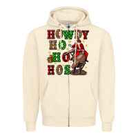 Sandshell howdy ho ho hos christmas Zipper Hoodie - CowGirlArtShop